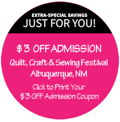 Quilt, Craft & Sewing Festival Admission Coupon